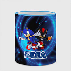 Кружка 3D Sonic SEGA, цвет: 3D-небесно-голубой кант — фото 2