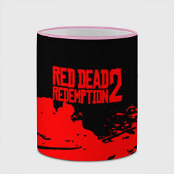 Кружка 3D RED DEAD REDEMPTION 2, цвет: 3D-розовый кант — фото 2
