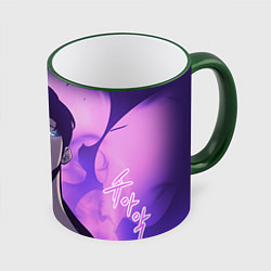 Кружка 3D Поднятие уровня в одиночку, цвет: 3D-зеленый кант
