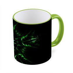 Кружка 3D Зелёное Очарование, цвет: 3D-светло-зеленый кант