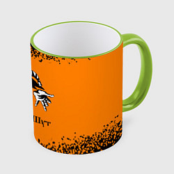Кружка 3D КОРОЛЬ И ШУТ, цвет: 3D-светло-зеленый кант