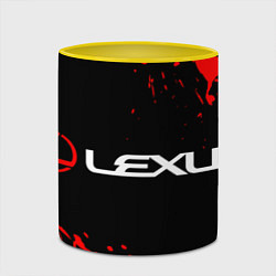 Кружка 3D LEXUS ЛЕКСУС, цвет: 3D-белый + желтый — фото 2