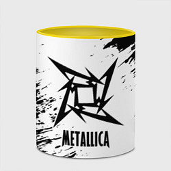 Кружка 3D METALLICA МЕТАЛЛИКА, цвет: 3D-белый + желтый — фото 2