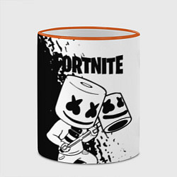 Кружка 3D FORTNITE MARSHMELLO, цвет: 3D-оранжевый кант — фото 2