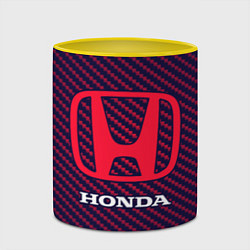 Кружка 3D HONDA ХОНДА, цвет: 3D-белый + желтый — фото 2