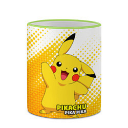 Кружка 3D Pikachu Pika Pika, цвет: 3D-светло-зеленый кант — фото 2