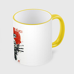 Кружка 3D ONE PIECE ZOHO SAMURAI, цвет: 3D-желтый кант