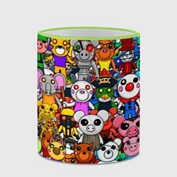 Кружка 3D ROBLOX PIGGY, цвет: 3D-светло-зеленый кант — фото 2