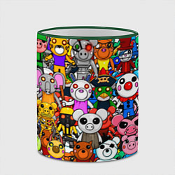 Кружка 3D ROBLOX PIGGY, цвет: 3D-зеленый кант — фото 2