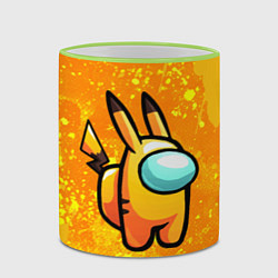 Кружка 3D AMONG US - Pikachu, цвет: 3D-светло-зеленый кант — фото 2
