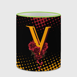 Кружка 3D CYBERPUNK 2077 VALENTINO, цвет: 3D-светло-зеленый кант — фото 2