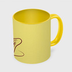 Кружка 3D Время пить кофе, цвет: 3D-белый + желтый