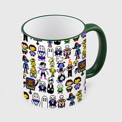 Кружка 3D UNDERTALE, цвет: 3D-зеленый кант