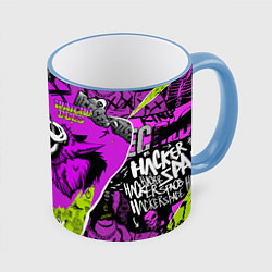 Кружка 3D Watch Dogs: Legion, цвет: 3D-небесно-голубой кант