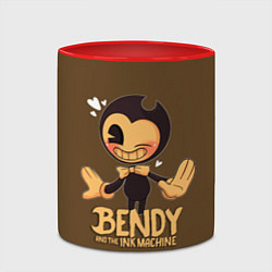 Кружка 3D Bendy And The Ink Machine, цвет: 3D-белый + красный — фото 2