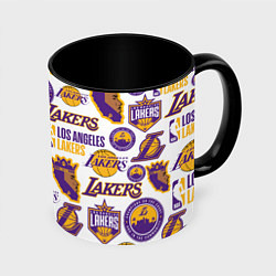 Кружка 3D LAKERS LOGO, цвет: 3D-белый + черный