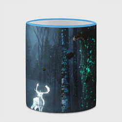 Кружка 3D Олень, цвет: 3D-небесно-голубой кант — фото 2
