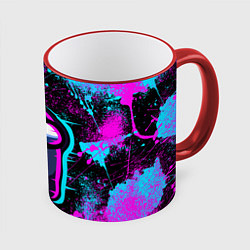 Кружка 3D NEON AMONG US, цвет: 3D-красный кант
