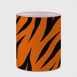 Кружка 3D Текстура тигра, цвет: 3D-розовый кант — фото 2