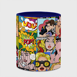 Кружка 3D Pop Art, цвет: 3D-белый + синий — фото 2