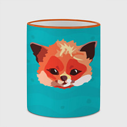 Кружка 3D Лисичка, цвет: 3D-оранжевый кант — фото 2