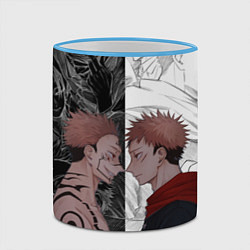 Кружка 3D Jujutsu Kaisen Сукуна х Юдзи, цвет: 3D-небесно-голубой кант — фото 2