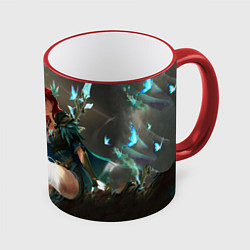 Кружка 3D Windranger Dota, цвет: 3D-красный кант
