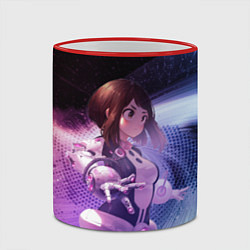 Кружка 3D Урарака, Очако, цвет: 3D-красный кант — фото 2