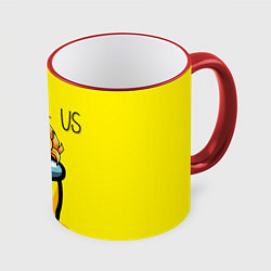 Кружка 3D Among Us, цвет: 3D-красный кант