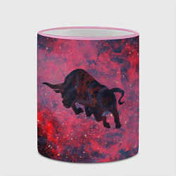 Кружка 3D Бык, цвет: 3D-розовый кант — фото 2