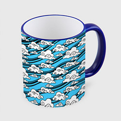 Кружка 3D КИМОНО ТАНДЖИРО, цвет: 3D-синий кант