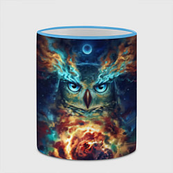 Кружка 3D Сова Космос, цвет: 3D-небесно-голубой кант — фото 2