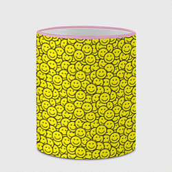 Кружка 3D Смайлики, цвет: 3D-розовый кант — фото 2