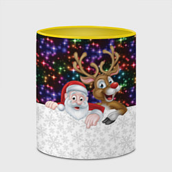 Кружка 3D Новый Год, цвет: 3D-белый + желтый — фото 2