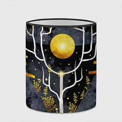 Кружка 3D Графит и золото: дерево жизни, цвет: 3D-черный кант — фото 2