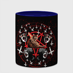 Кружка 3D Satanic Cat, цвет: 3D-белый + синий — фото 2