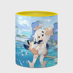 Кружка 3D Paimon, цвет: 3D-белый + желтый — фото 2
