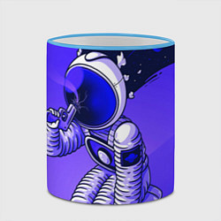 Кружка 3D Космонавт, цвет: 3D-небесно-голубой кант — фото 2