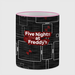 Кружка 3D Five Nights At Freddy, цвет: 3D-розовый кант — фото 2