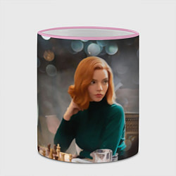 Кружка 3D Queens Gambit Ход Королевы, цвет: 3D-розовый кант — фото 2