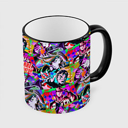 Кружка 3D JoJo’s Bizarre Adventure, цвет: 3D-черный кант