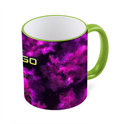 Кружка 3D CS GO Purple madness, цвет: 3D-светло-зеленый кант
