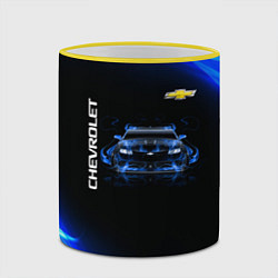 Кружка 3D Chevrolet, цвет: 3D-желтый кант — фото 2