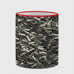 Кружка 3D Камуфляж - Димон, цвет: 3D-красный кант — фото 2