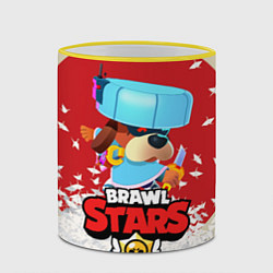 Кружка 3D Brawl Stars - Ronin Ruffs, цвет: 3D-желтый кант — фото 2