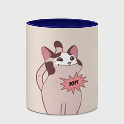 Кружка 3D Pop Cat, цвет: 3D-белый + синий — фото 2