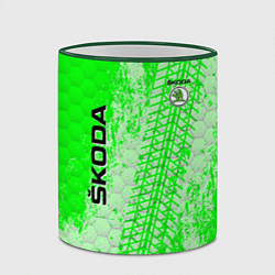Кружка 3D SKODA, цвет: 3D-зеленый кант — фото 2