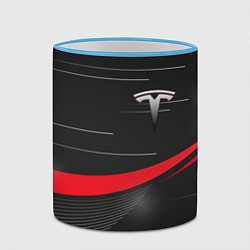 Кружка 3D TESLA ABSTRACT ТЕСЛА СПОРТ, цвет: 3D-небесно-голубой кант — фото 2