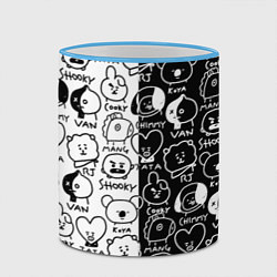 Кружка 3D BTS BT21, цвет: 3D-небесно-голубой кант — фото 2