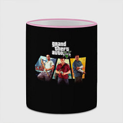 Кружка 3D Grand Theft Auto V персонажи, цвет: 3D-розовый кант — фото 2
